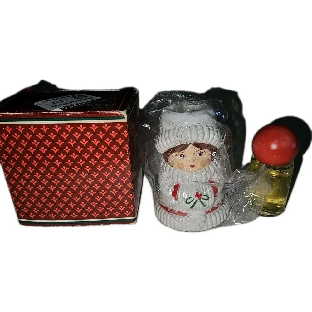 AVON Christmas Charmer Candlestick Decanter & Charisma Cologne with Box 1981